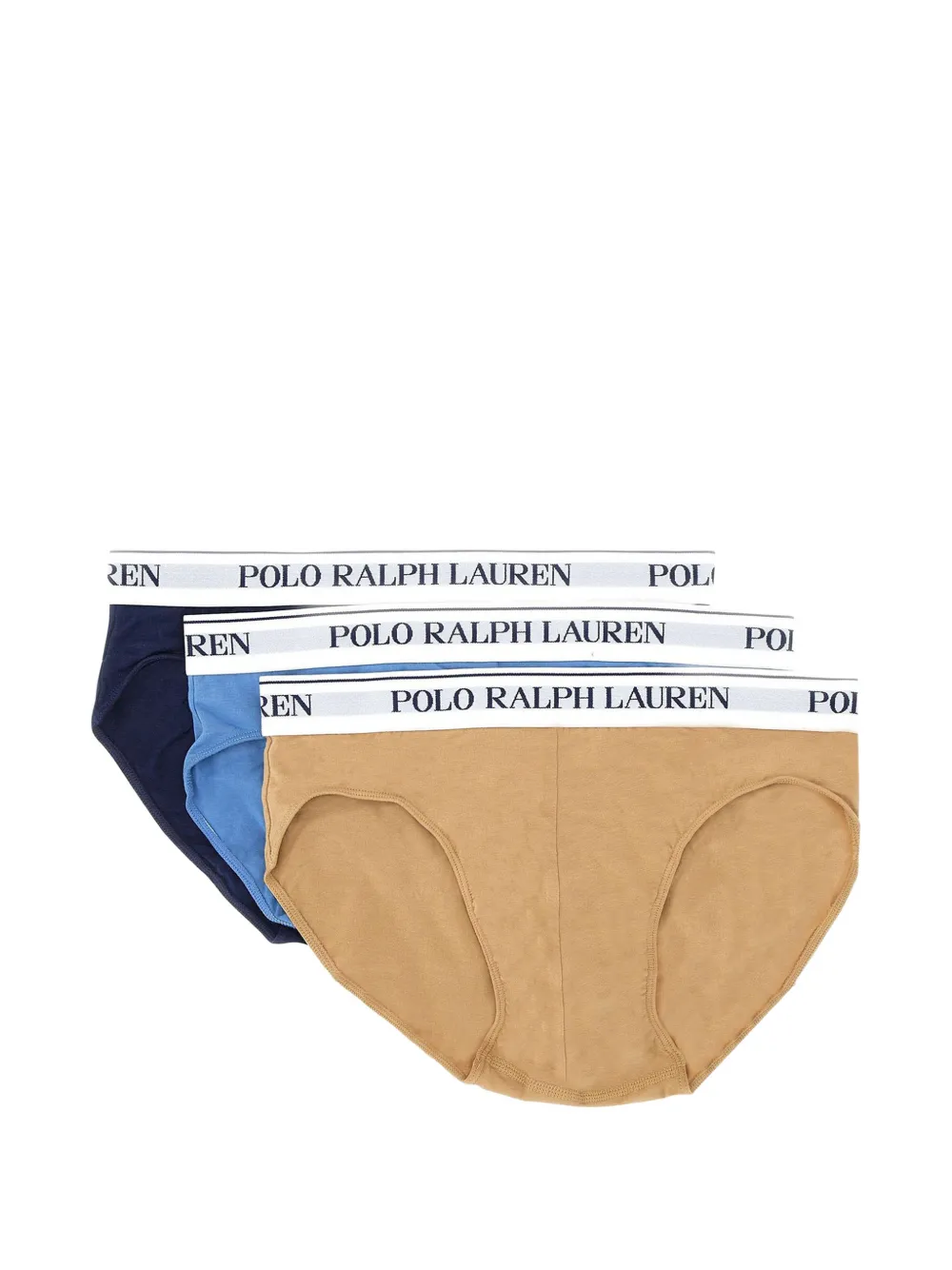 Polo Ralph Lauren logo-waistband briefs (set of three) - Toni neutri