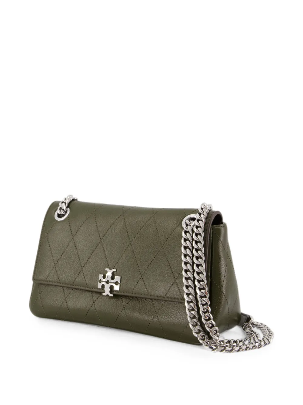 Tory Burch Charlie kleine gewatteerde schoudertas Groen