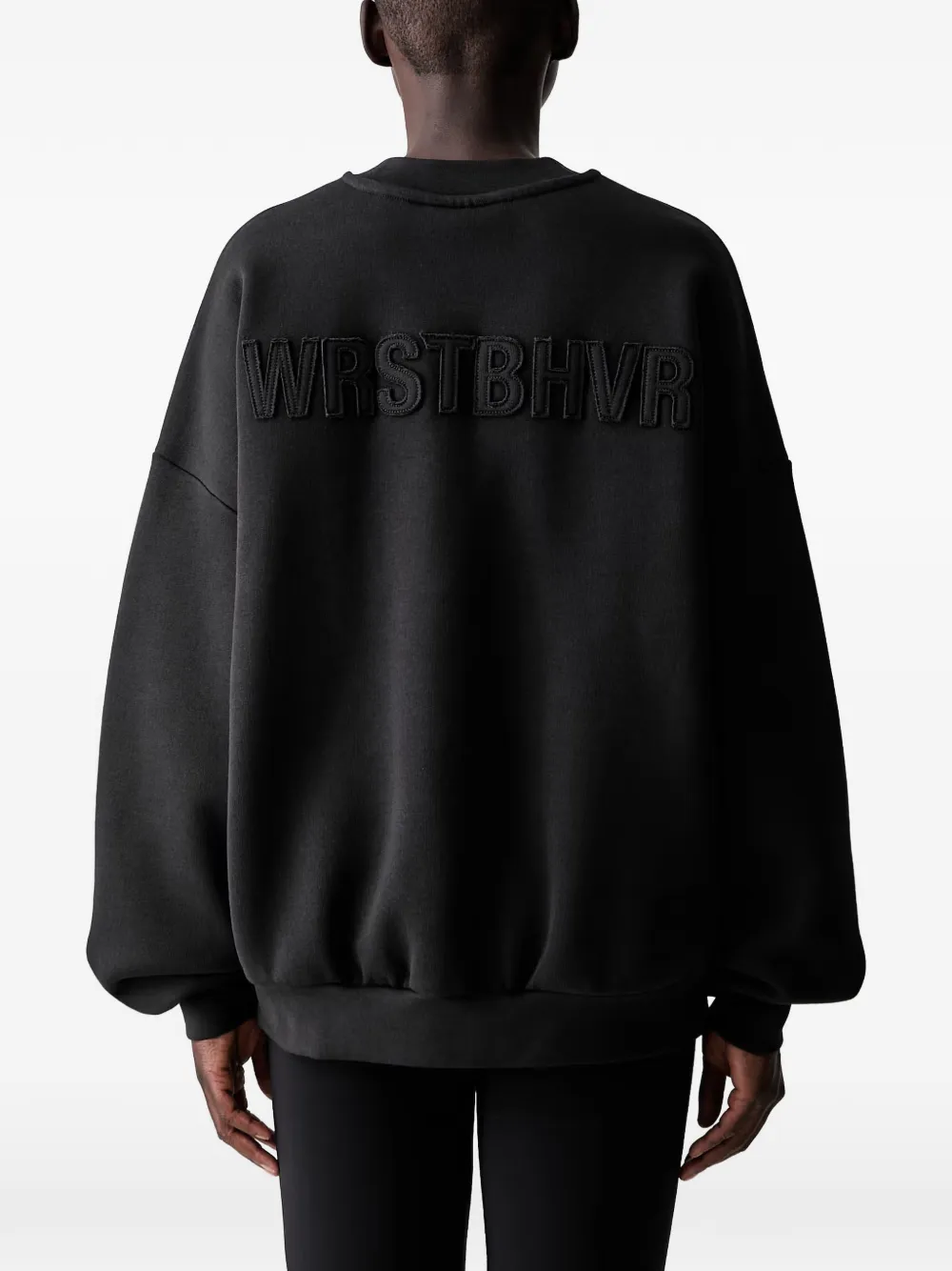 WRSTBHVR Verice sweater met logo-patch Zwart