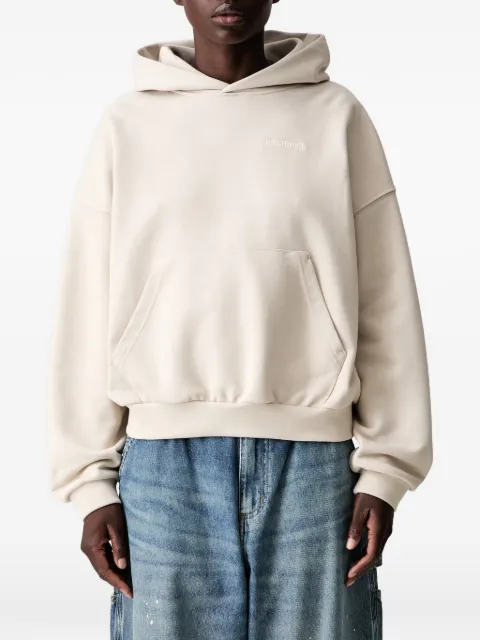 WRSTBHVR logo-embroidered pouch-pocket hoodie