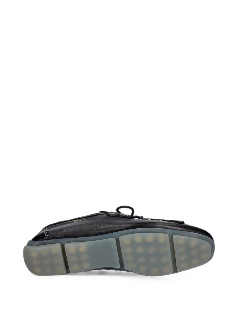 Wales Bonner Studded Fringed Loafers in Black, view 4