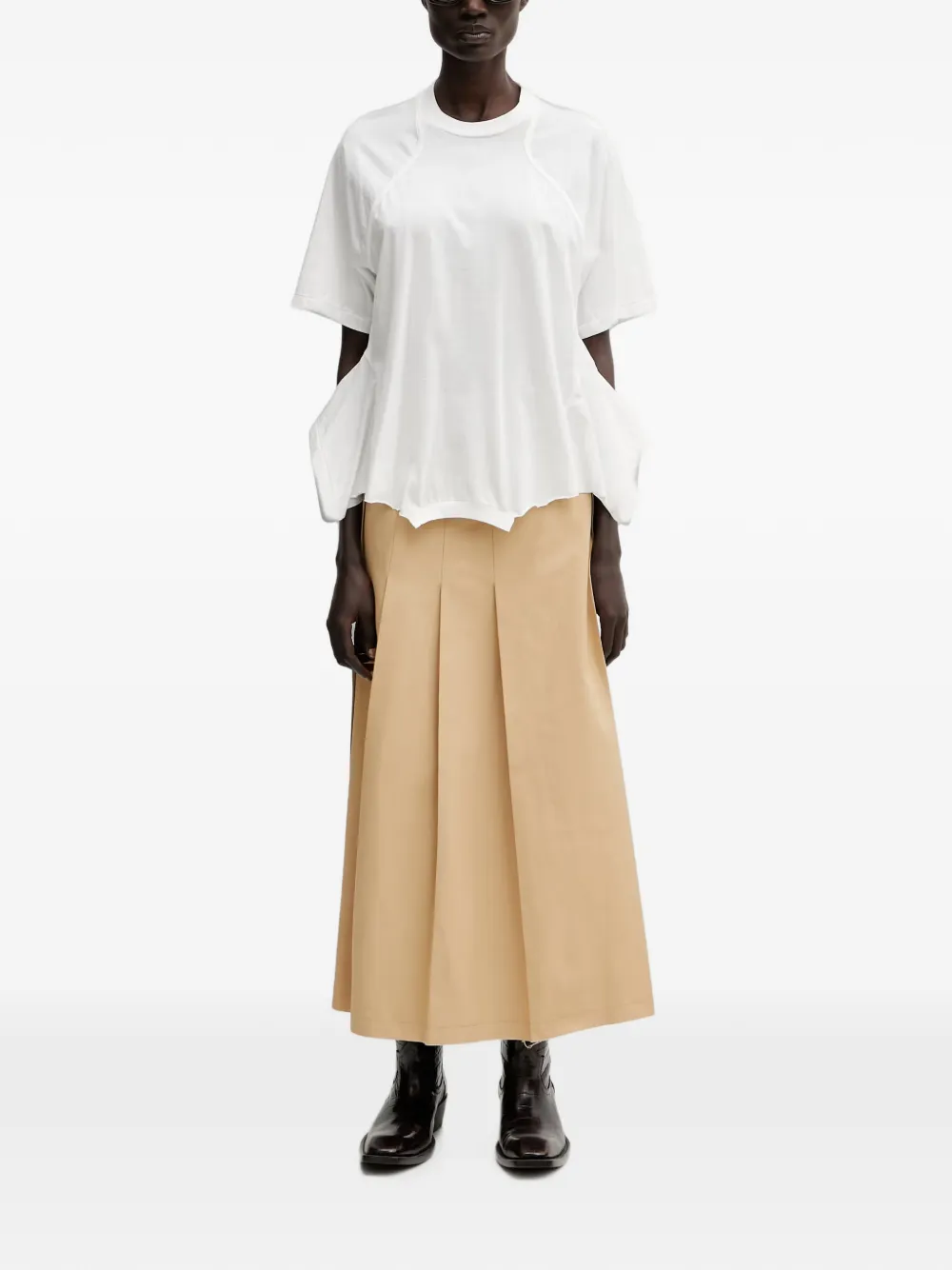 Undercover Midi-plooirok Beige