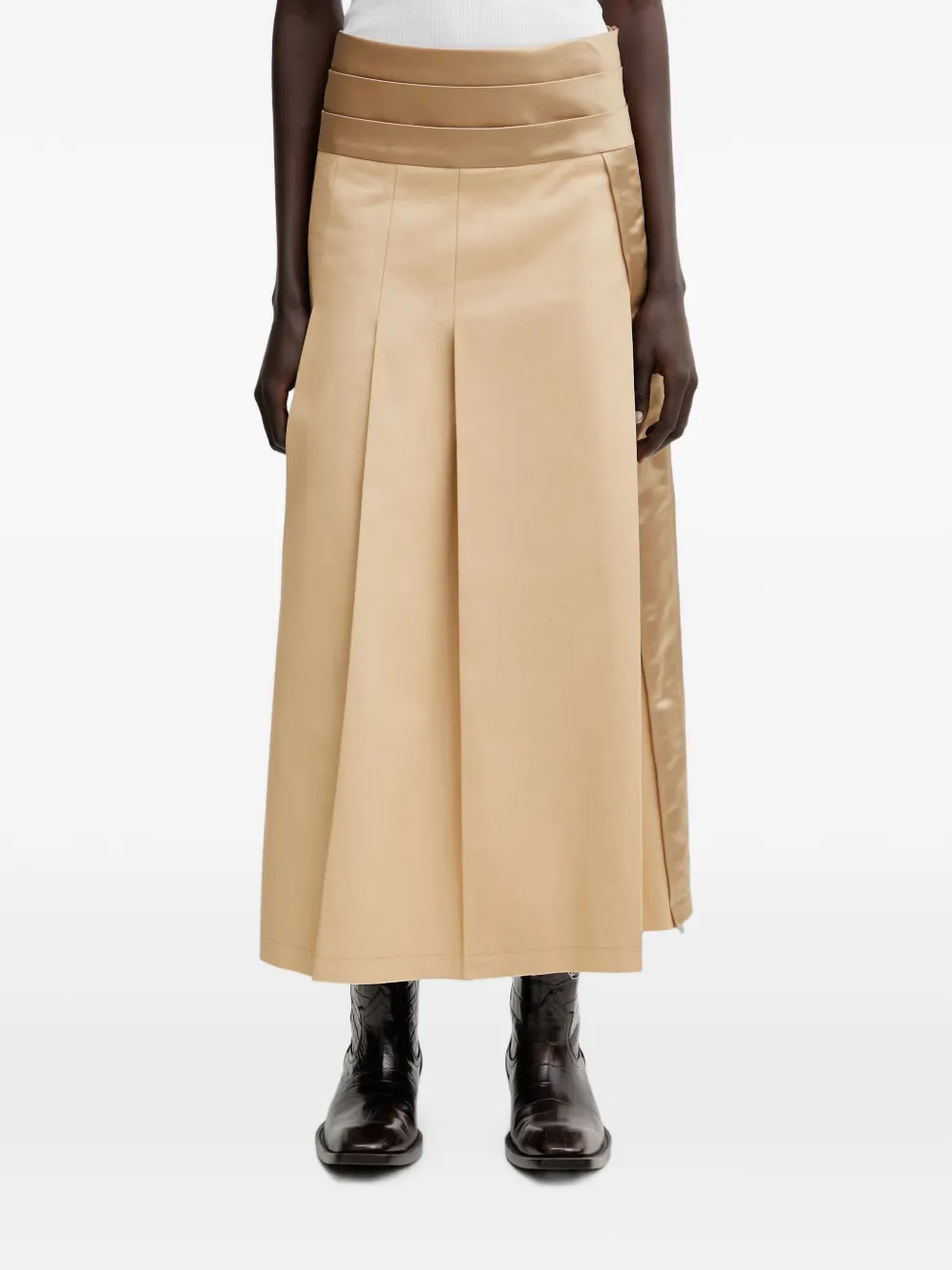 Undercover pleated midi skirt - Toni neutri