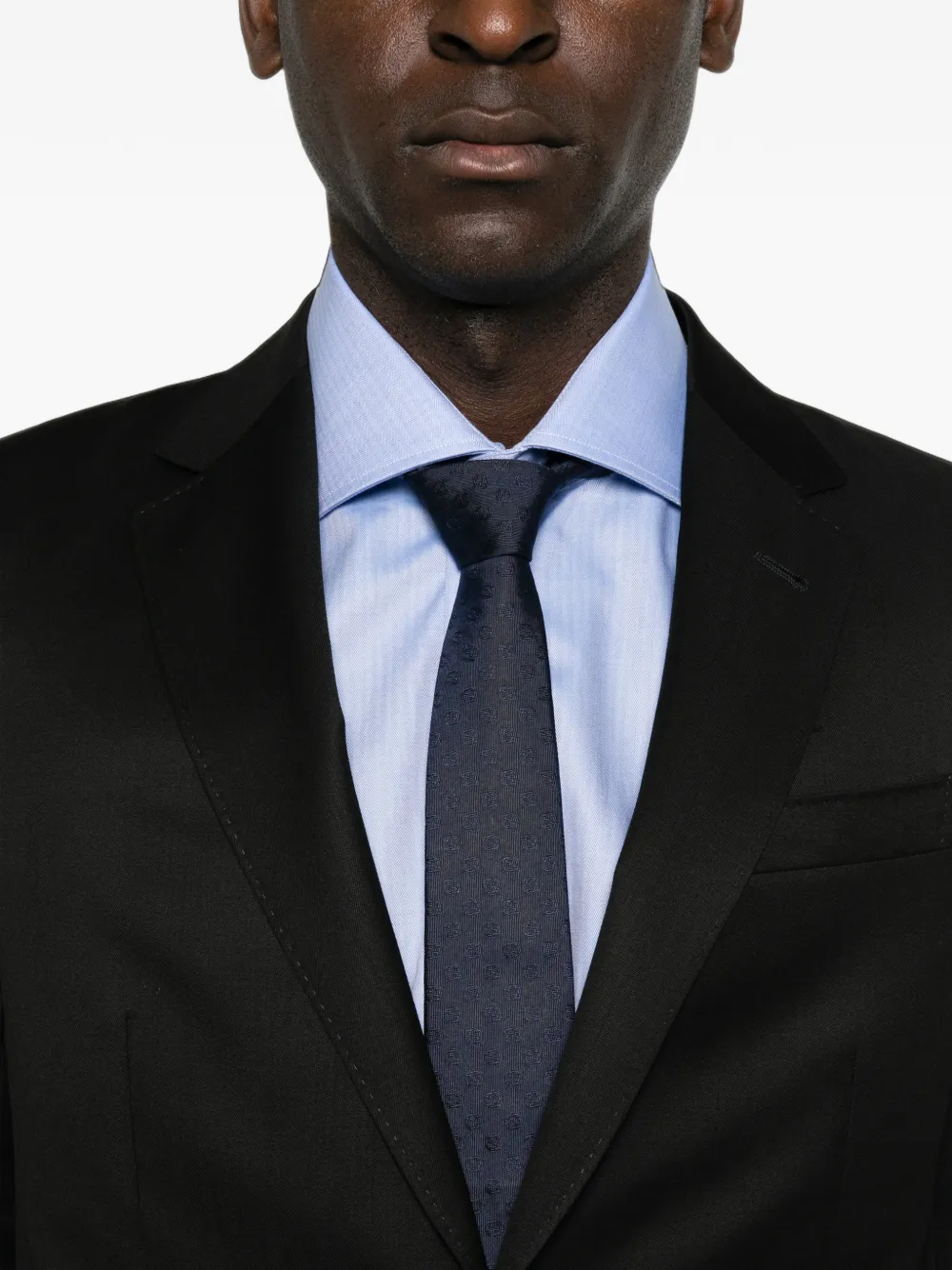 Zegna Wollen pak met enkele rij knopen Zwart