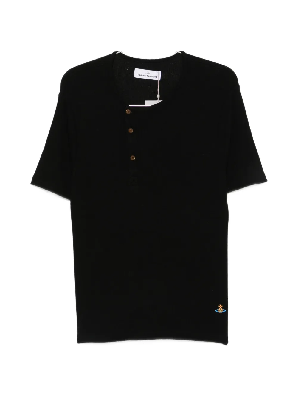 Vivienne Westwood Orb asymmetric-neck T-shirt - Nero