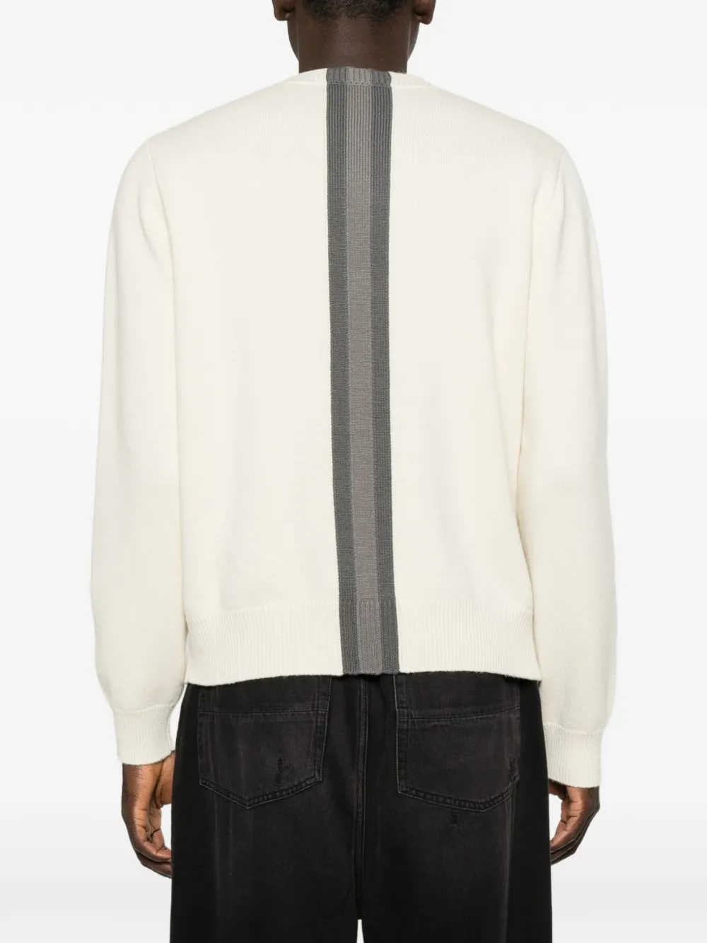 Gucci Trui met ronde hals en gestreept detail Wit