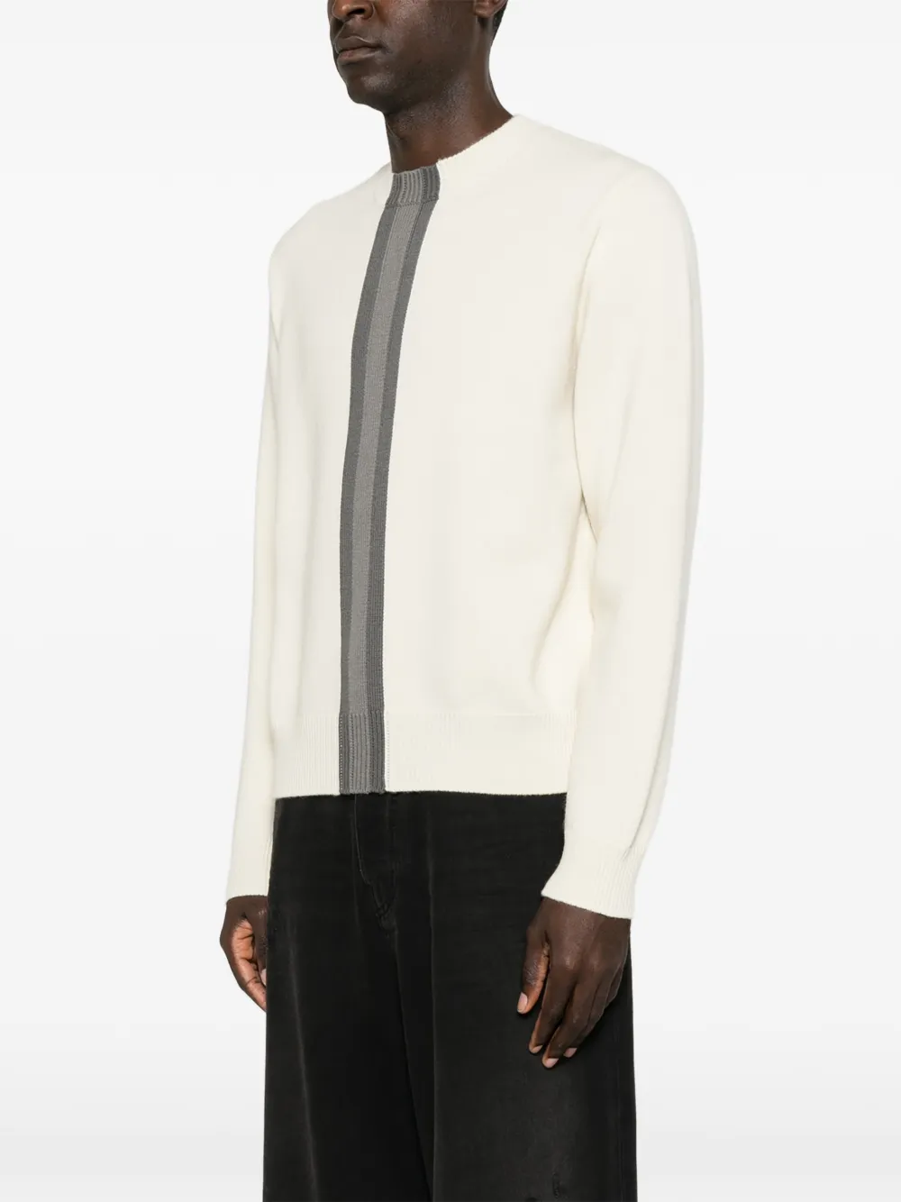 Gucci Trui met ronde hals en gestreept detail Wit