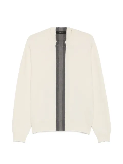 Gucci stripe-detail crew-neck sweater