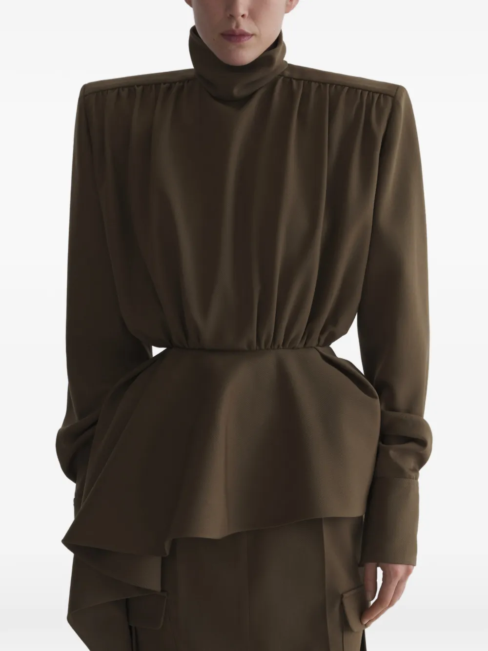 Mugler Peplumblouse Groen