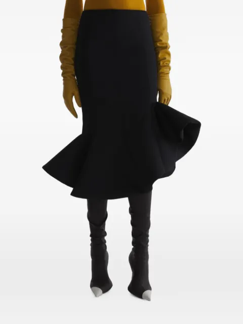 Mugler black mermaid skirt