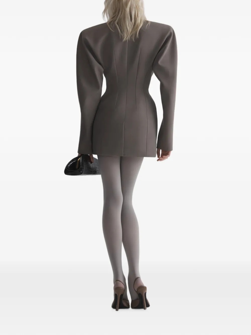 Mugler Mini-jurk met rits Beige