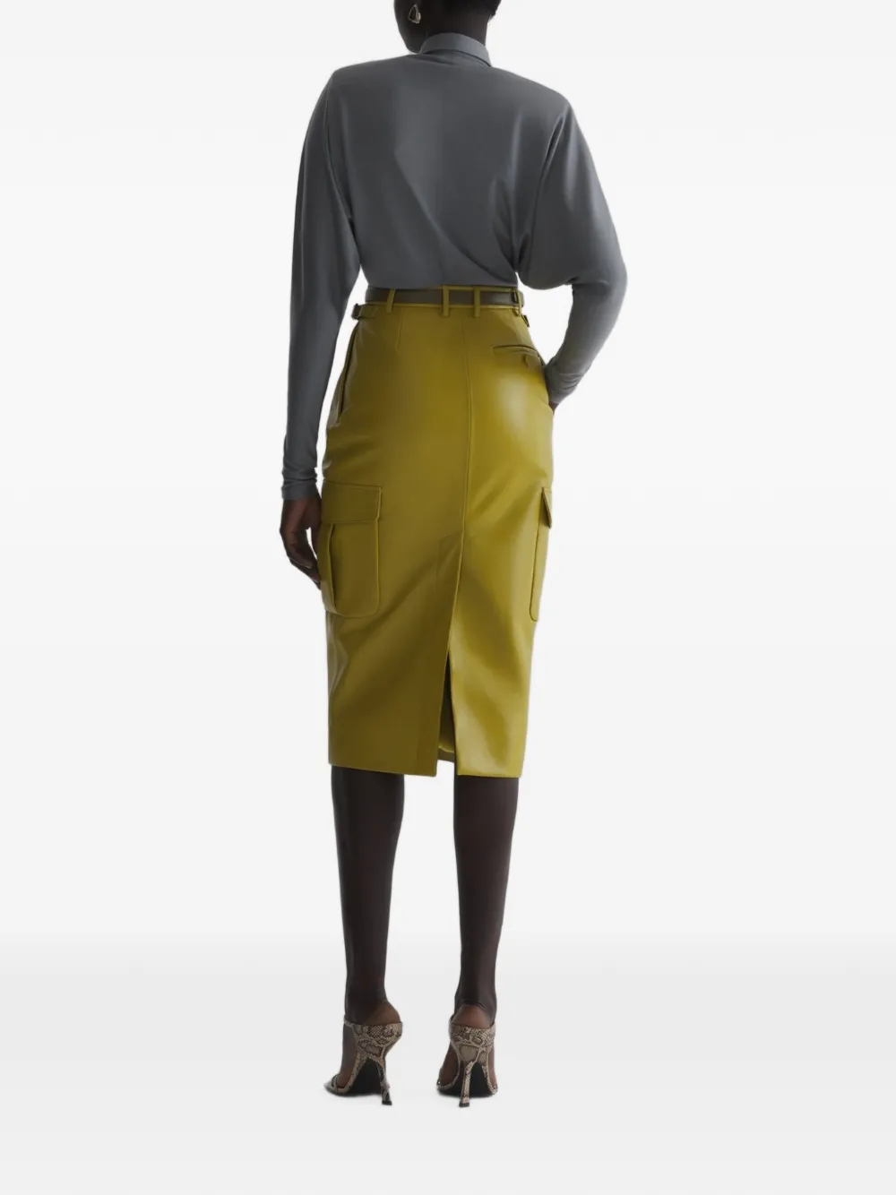 Mugler Body met vleemuismouwen Geel