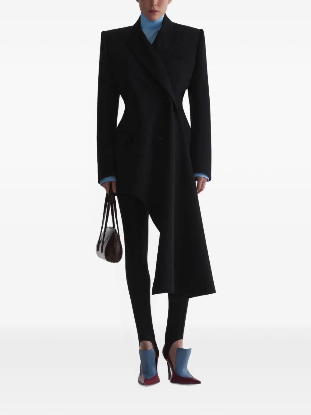 Mugler black draped jacket