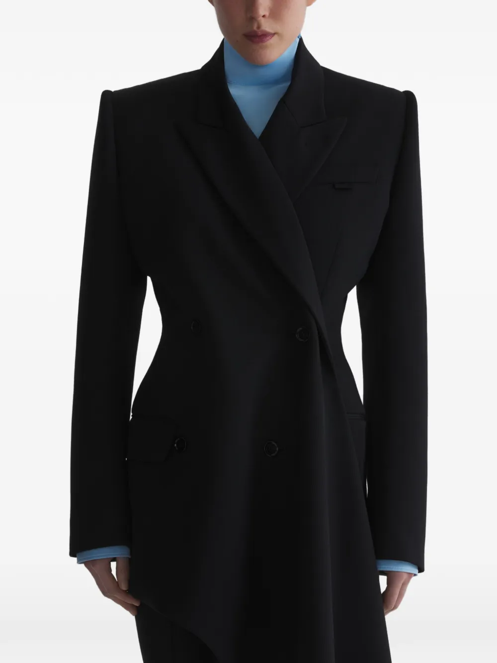Mugler Gedrapeerd jack Zwart