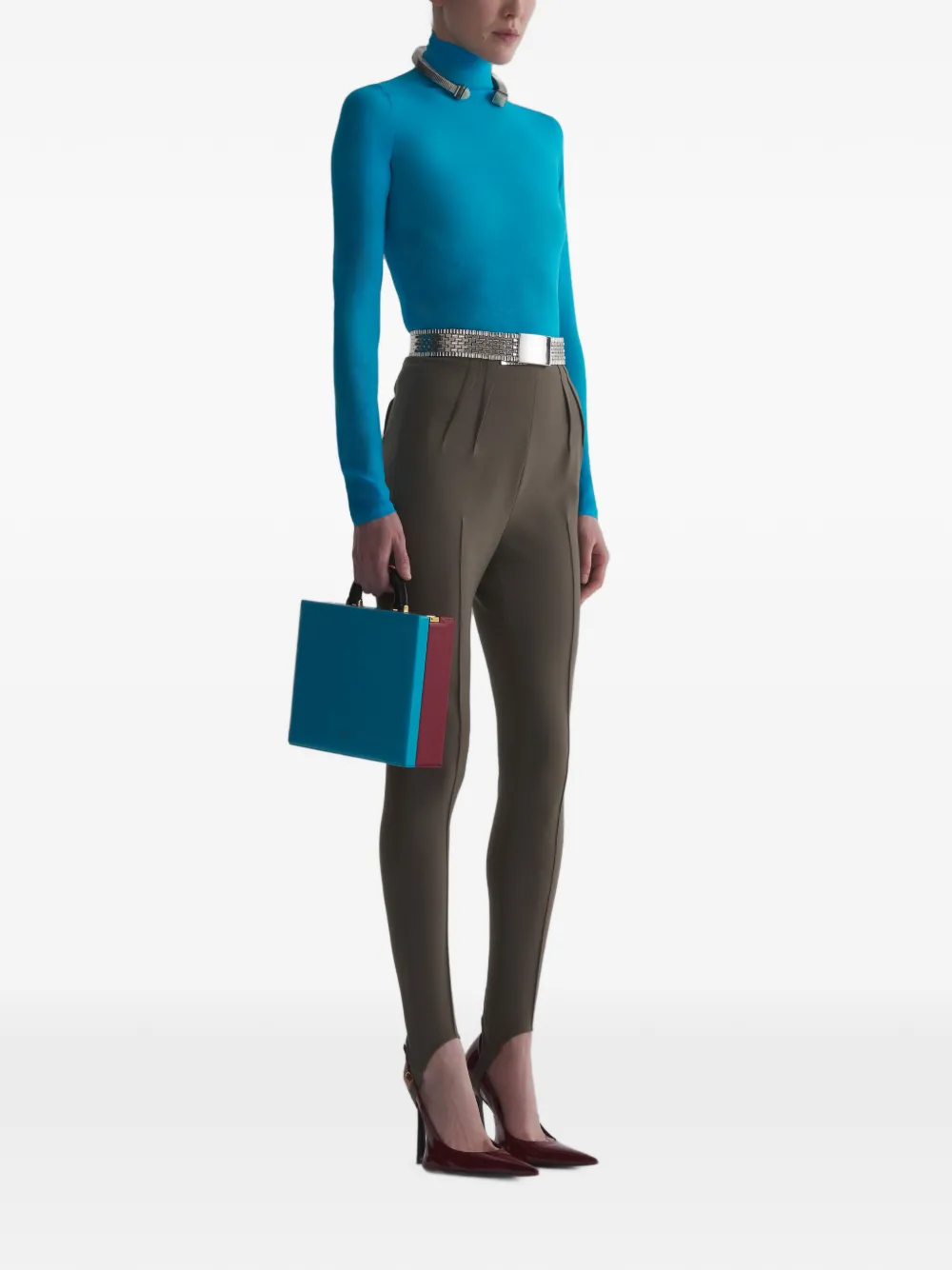Mugler Top met lange mouwen Blauw