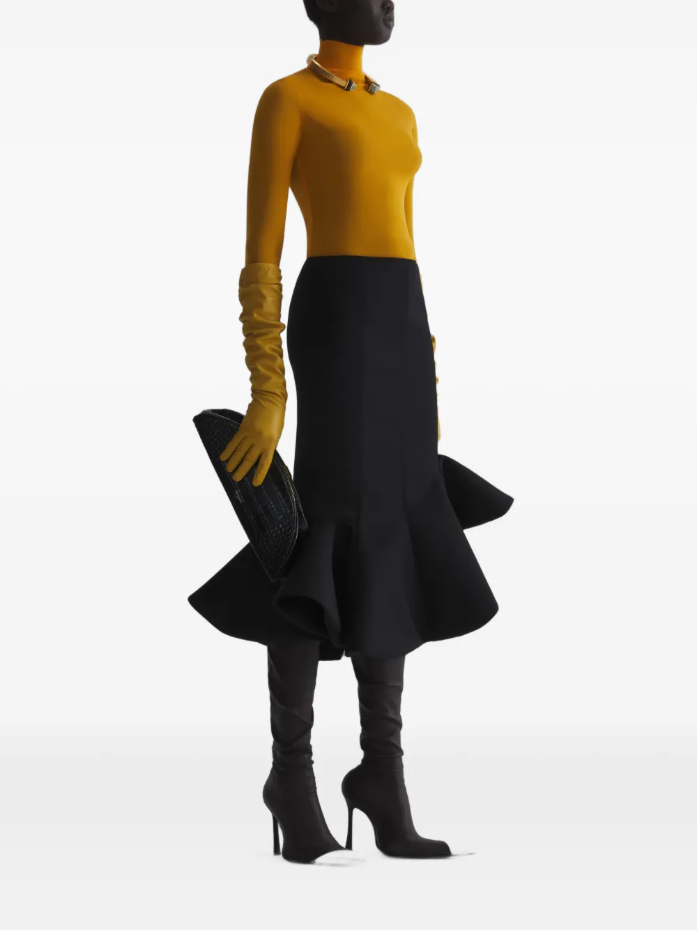 Mugler Top met lange mouwen Oranje