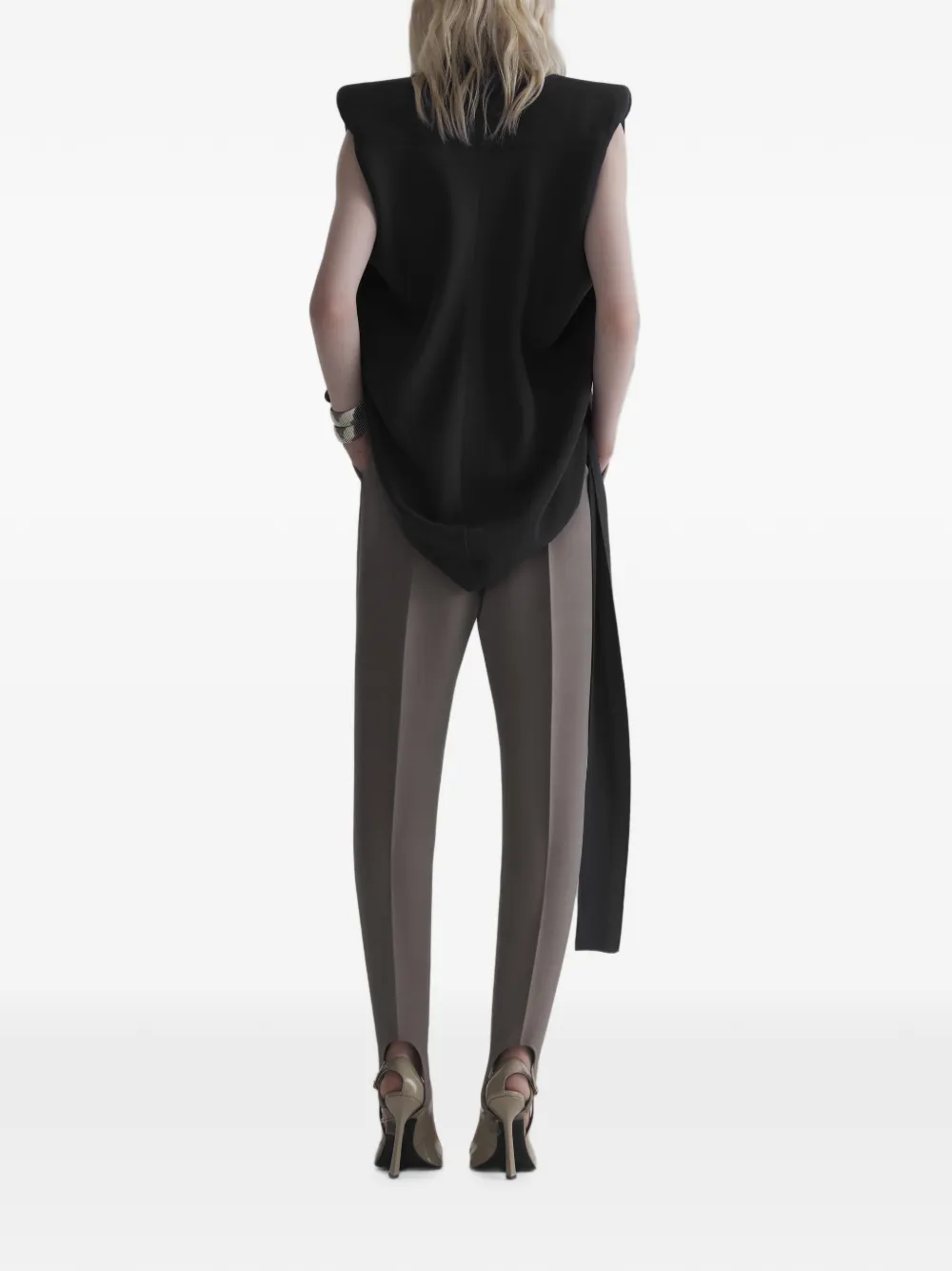 Mugler Gedrapeerde top Zwart