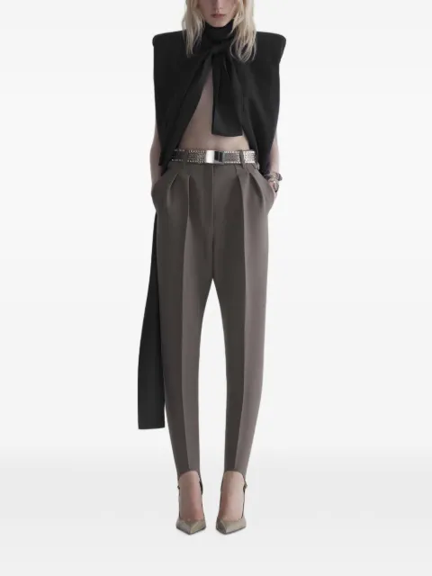 Mugler black draped top