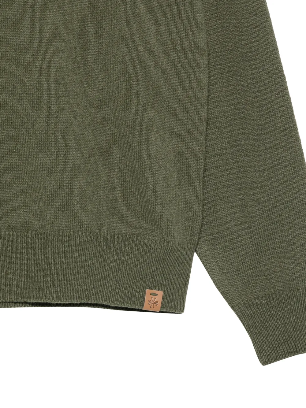 Jacob Cohën Trui met logopatch en ronde hals Groen