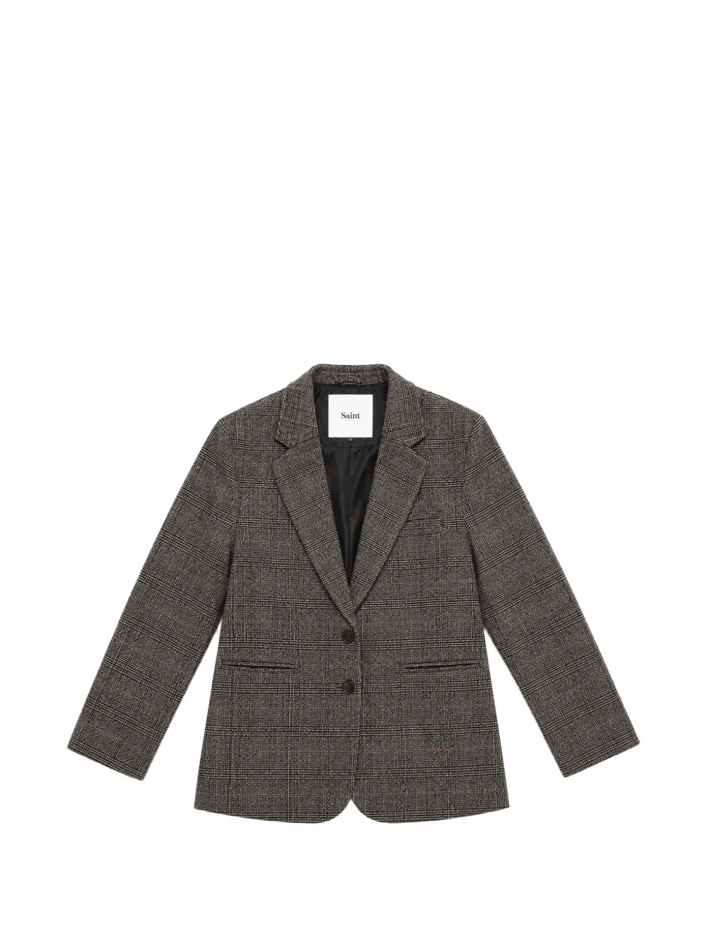 Miss Grant Kids check-pattern notched-lapel blazer - Grau