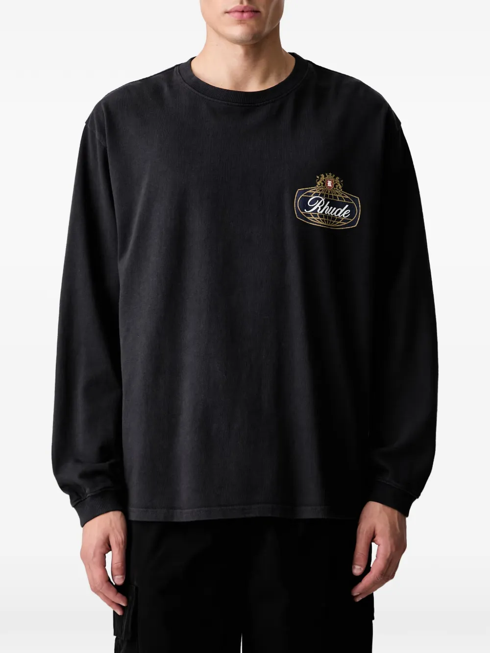 RHUDE T-shirt met logoprint Zwart
