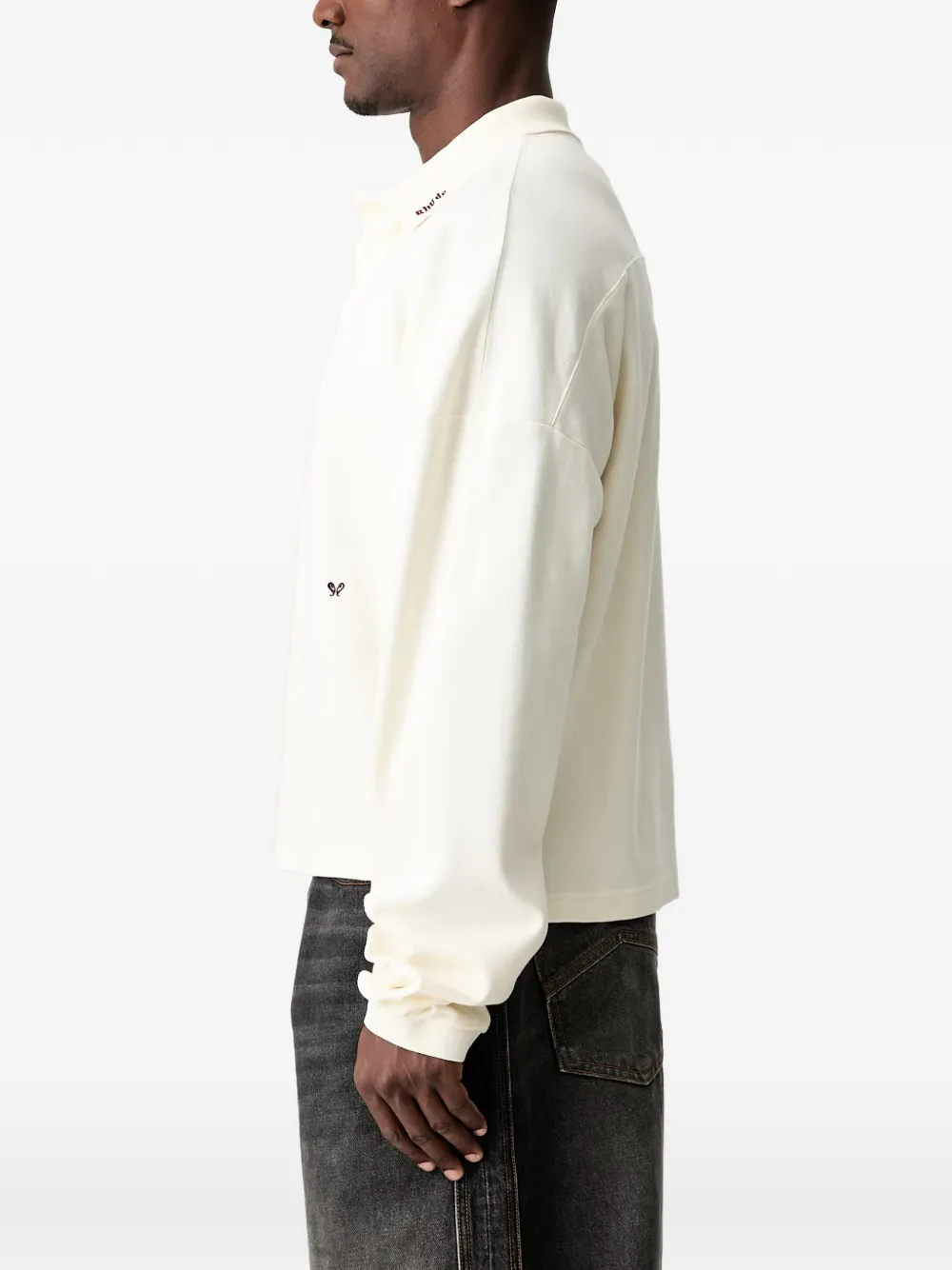 RHUDE Katoenen poloshirt Beige