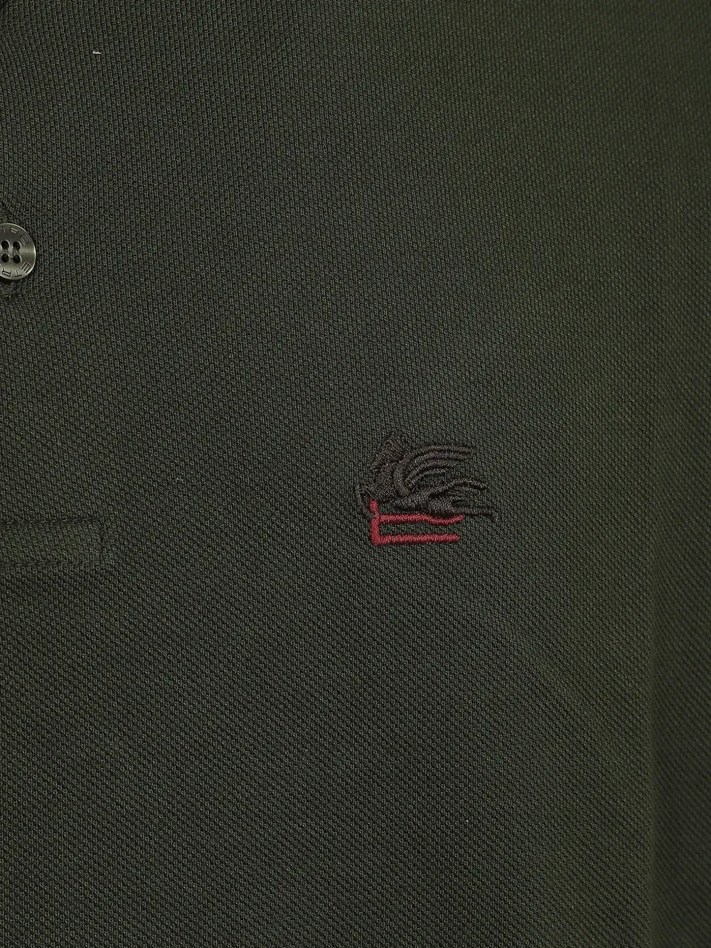 ETRO Poloshirt met Pegasus-borduurwerk Groen