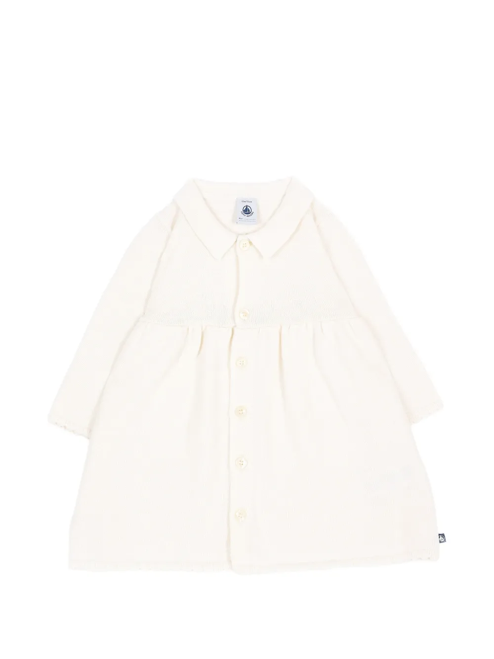 Petit Bateau Kleid mit Knöpfen - Weiß