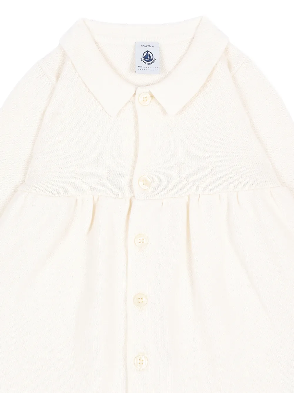 Petit Bateau Jurk met knopen Wit