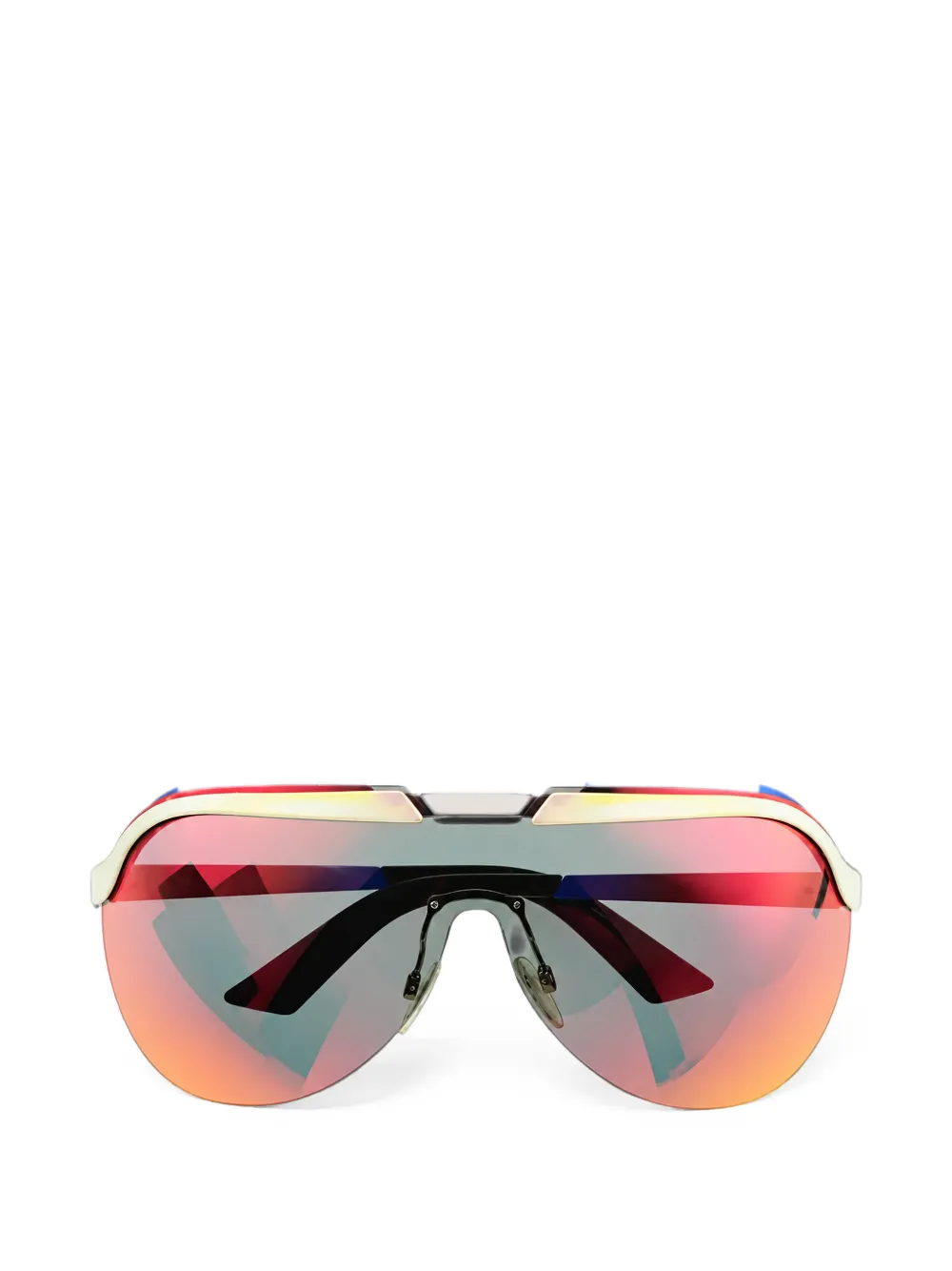 Christian Dior Pre-Owned lunettes de soleil Solar Shield (années 2000) - Blanc Christian Dior Pre-Owned lunettes de soleil Solar Shield (années 2000) - Blanc