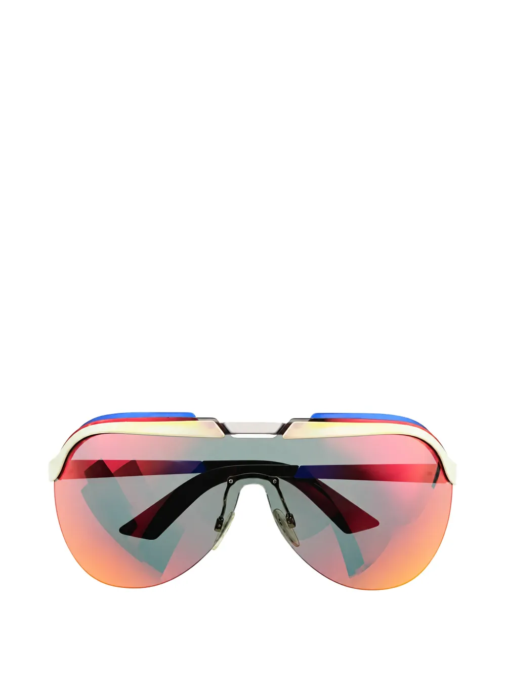 Christian Dior Pre-Owned 2000s Solar Shield Sonnenbrille - Weiß