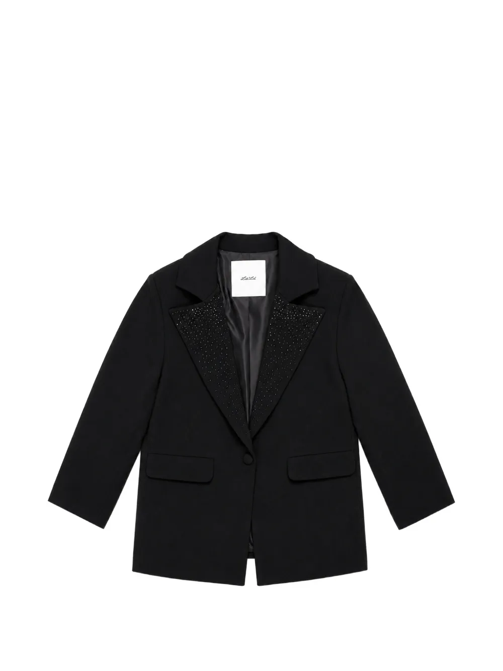 Miss Grant Kids Blazer monopetto con strass - Nero