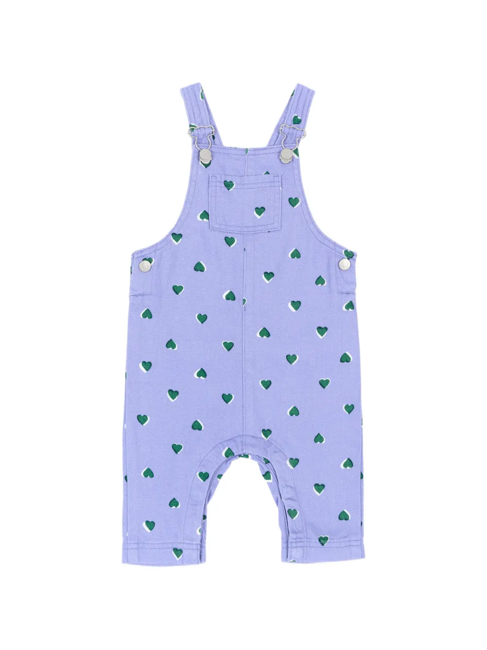 Petit Bateau Latzhose mit Herz-Print - Violett