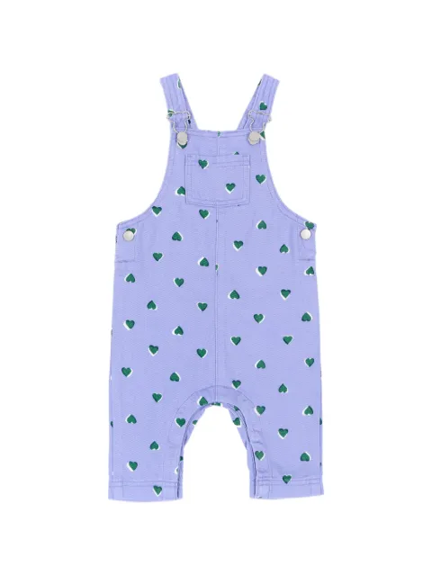 Petit Bateau heart-print dungarees