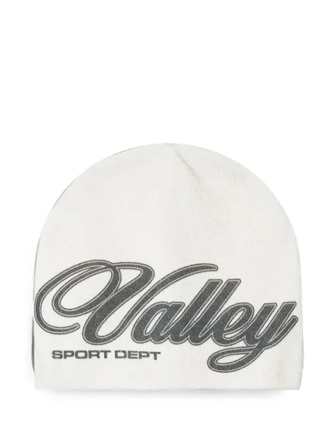 Vale cursive-logo knit beanie