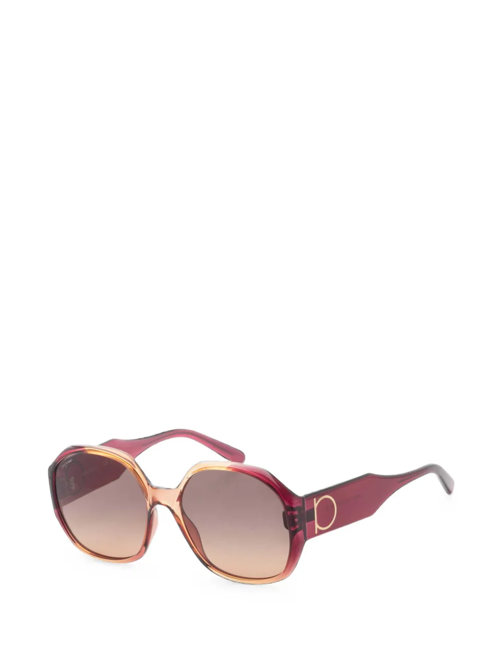 Ferragamo Eyewear Gancini geometric-frame sunglasses · 47