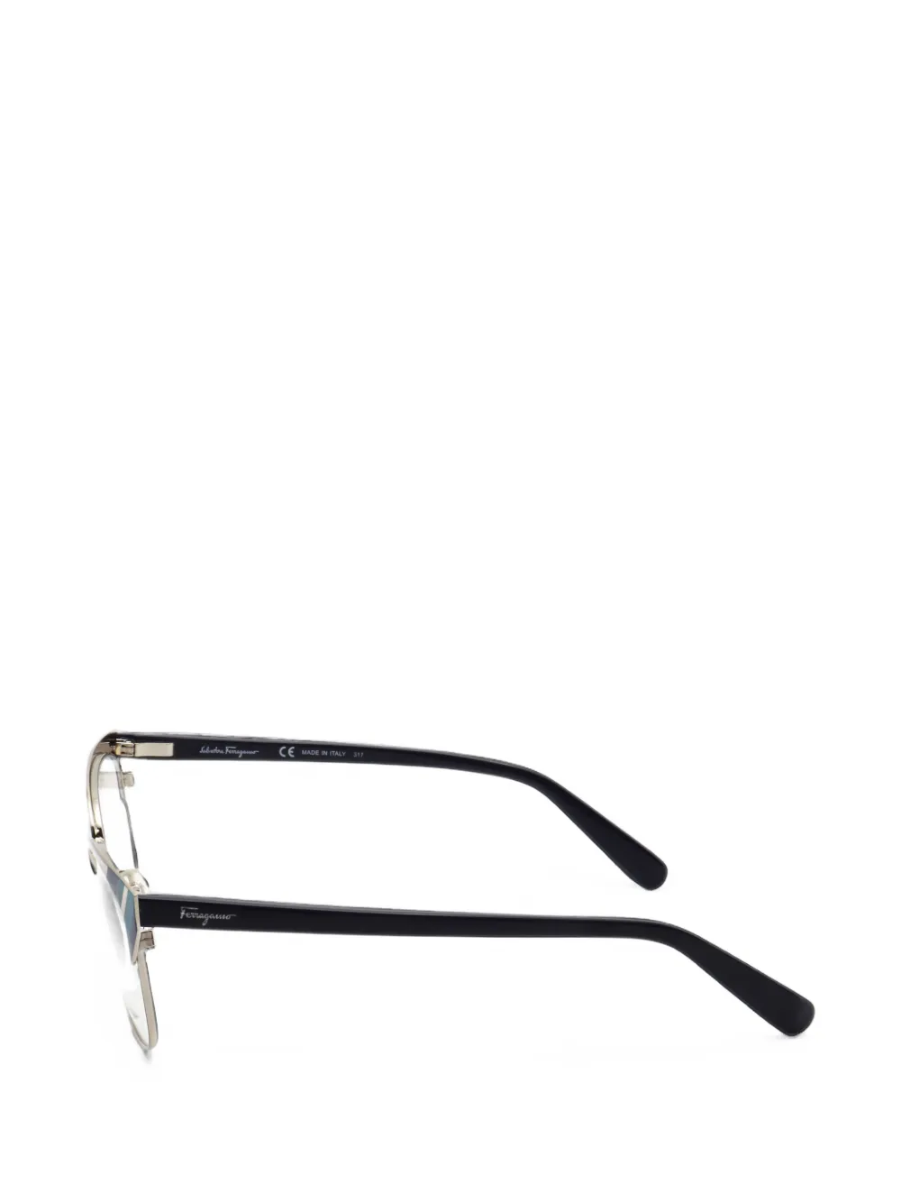 Ferragamo Eyewear Bril met geometrisch montuur Blauw