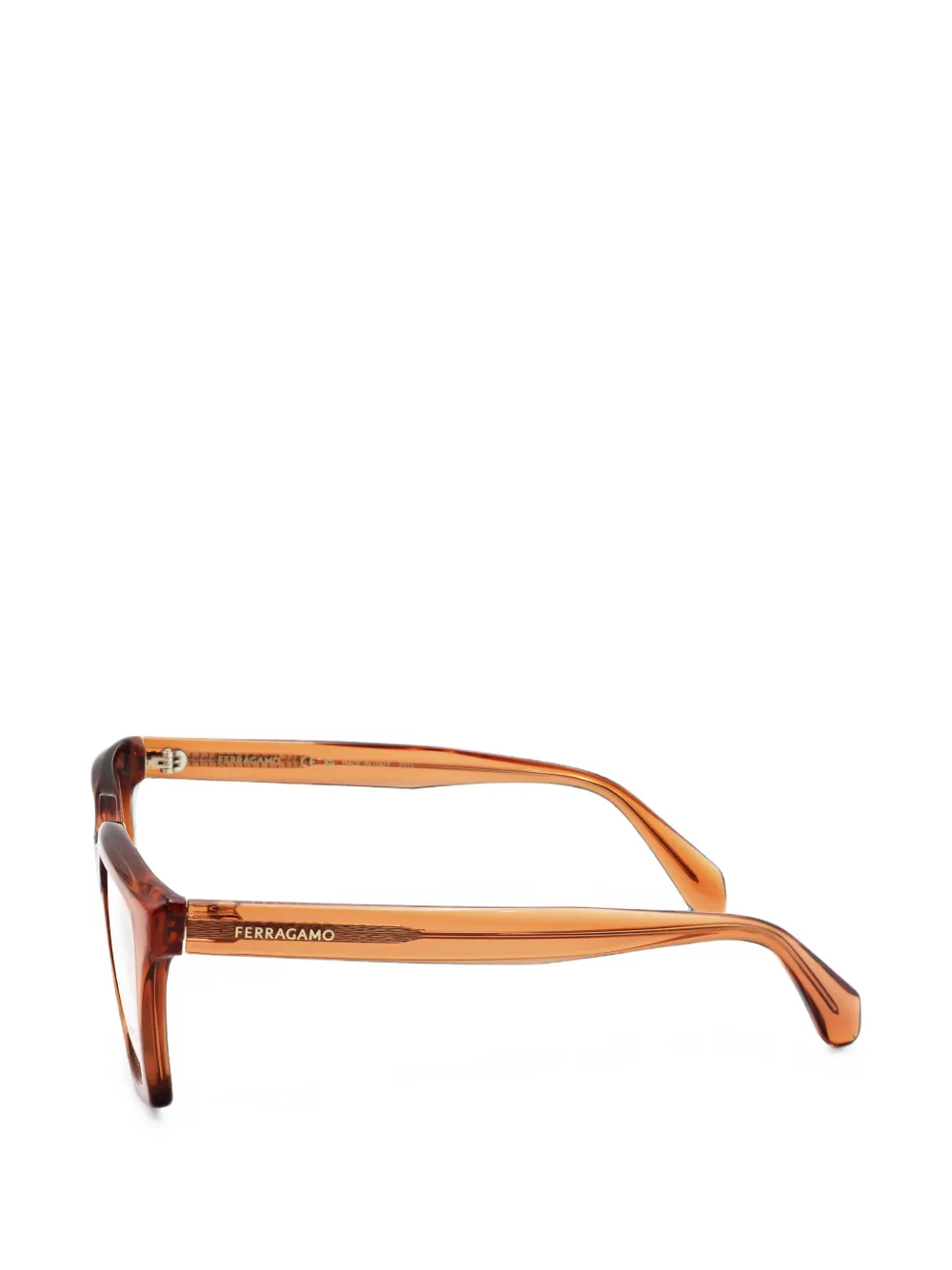 Ferragamo Eyewear Bril met vierkant montuur Bruin