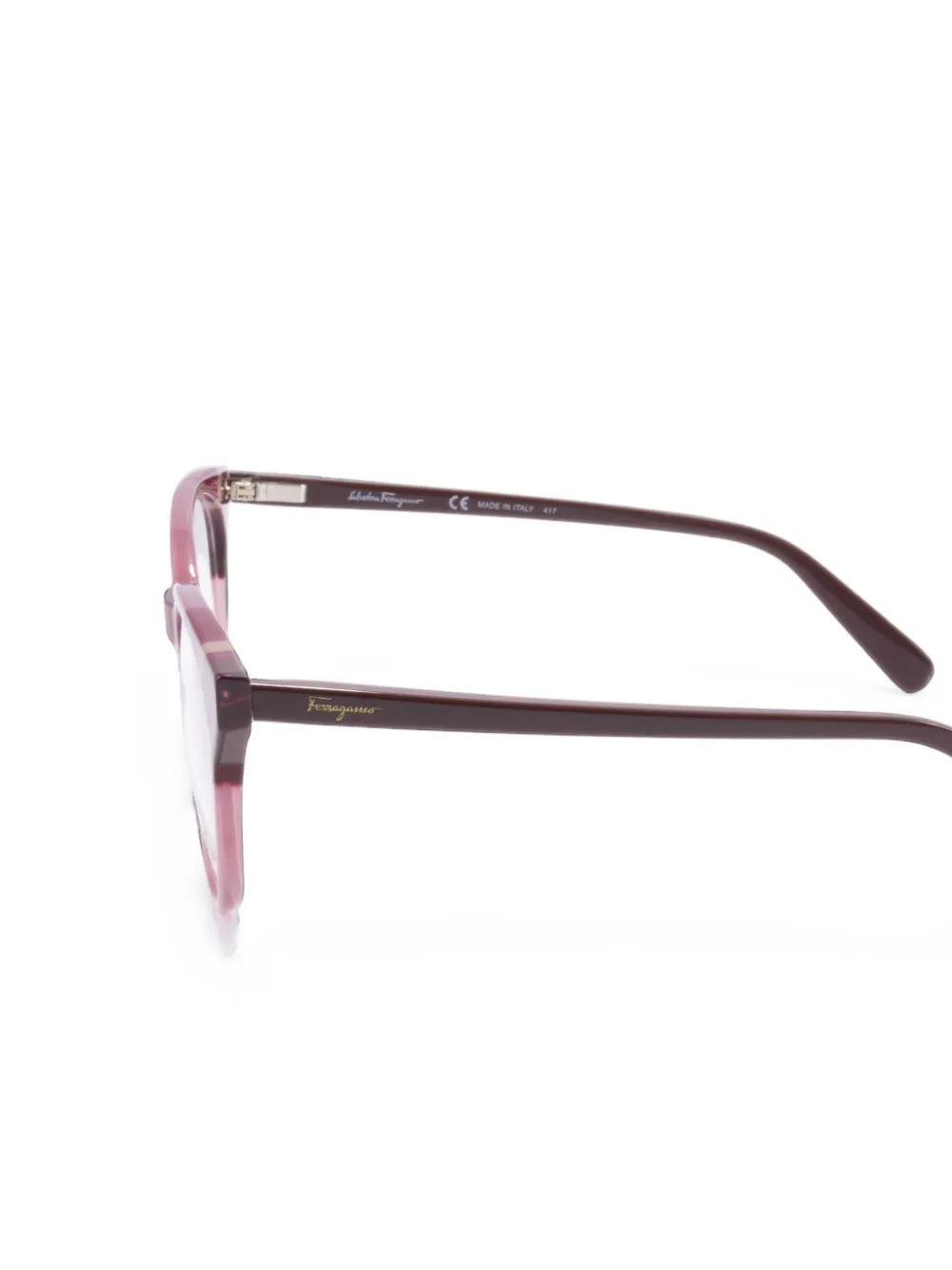 Ferragamo Eyewear Bril met cat-eye montuur Rood