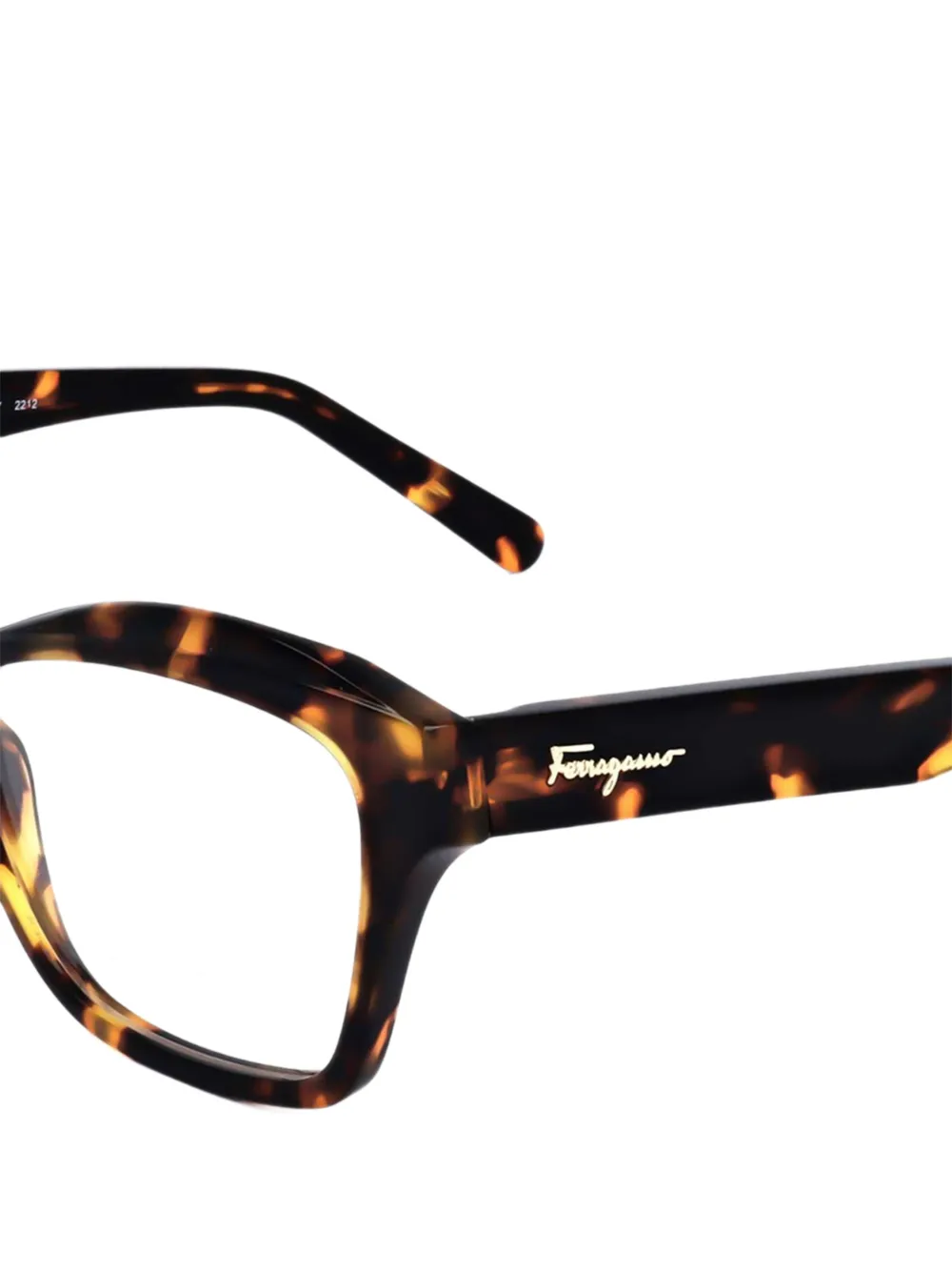 Ferragamo Eyewear Bril met schildpadschild-design Bruin