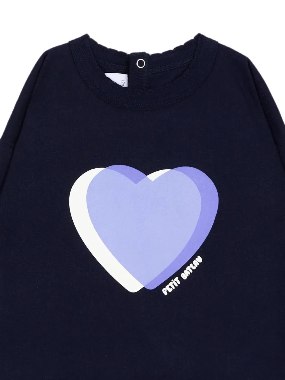 Petit Bateau T-shirt met hartprint Blauw