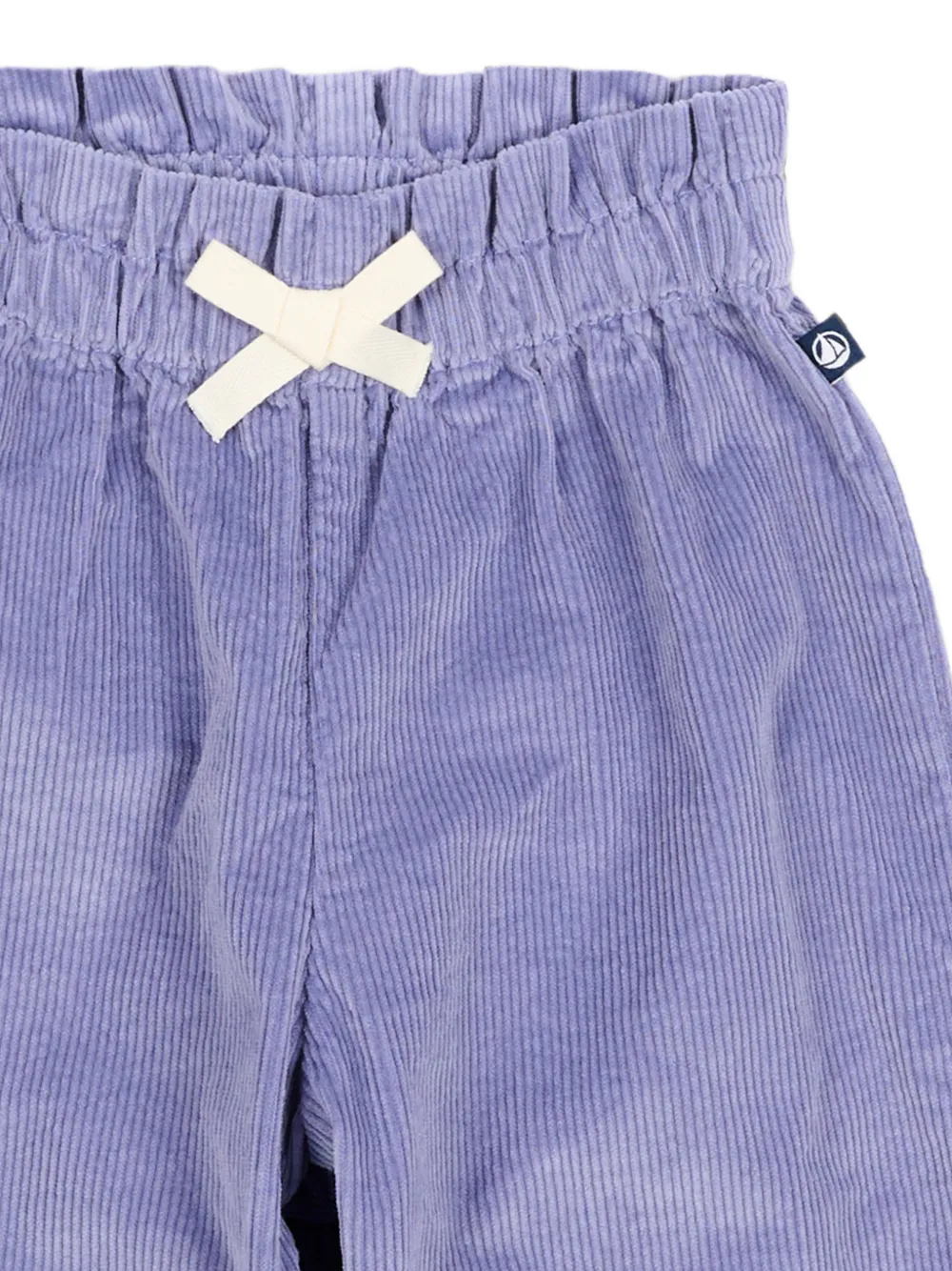 Petit Bateau Ribfluwelen broek met strikdetail Paars