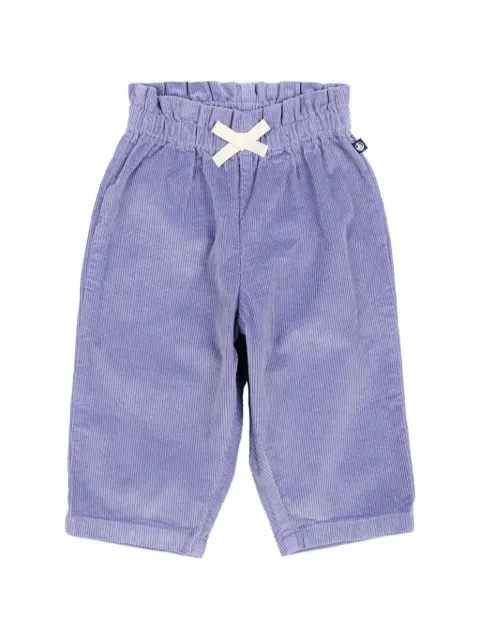 Petit Bateau corduroy bow-detail trousers