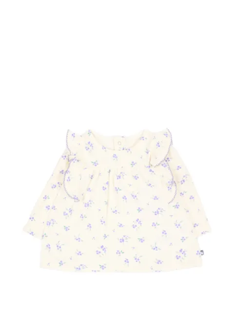 Petit Bateau floral-print ruffled blouse