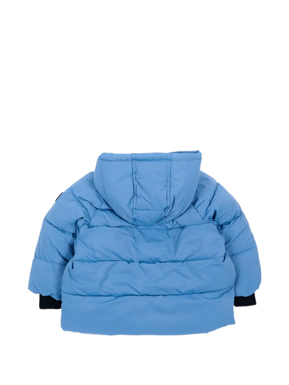 Petit Bateau quilted hooded jacket Blauw