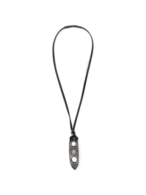 ERALDO flower-embroidered leather glasses necklace