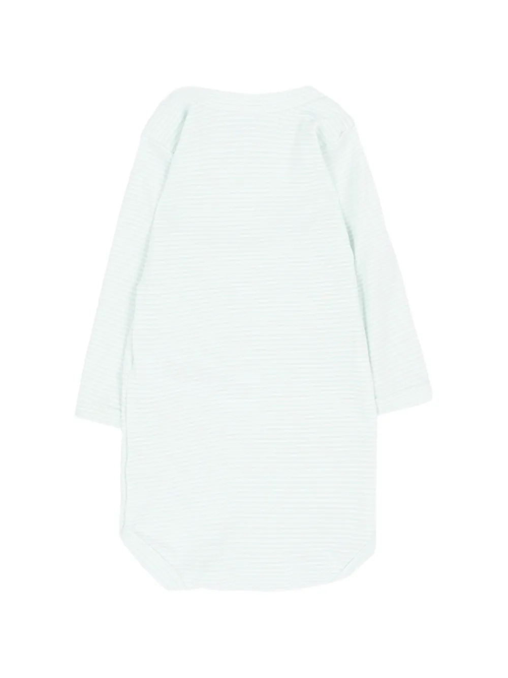 Petit Bateau Drie gestreepte rompers met hart-print Wit