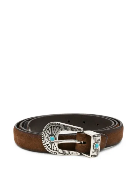 ERALDO engraved-buckle leather belt
