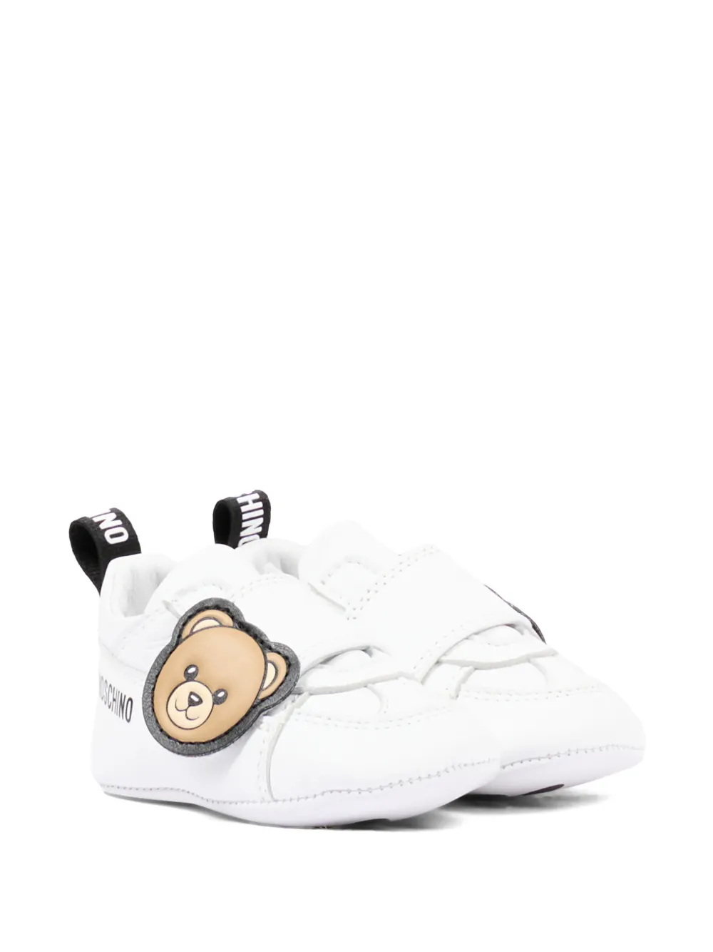 Moschino Kids Teddy Bear touch-strap sneakers - Bianco