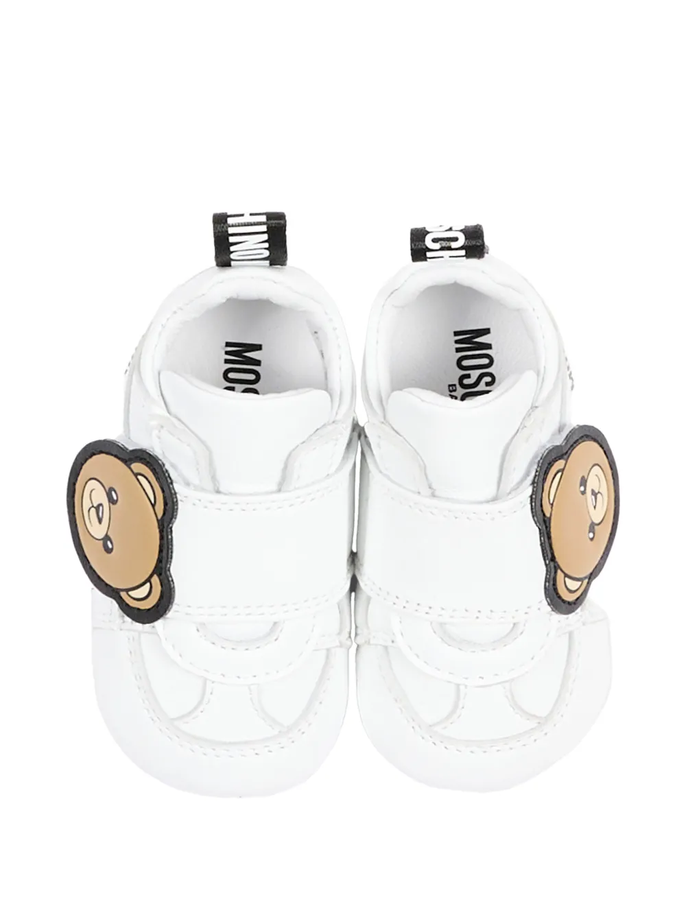 Moschino Kids Teddy Bear touch-strap sneakers Wit
